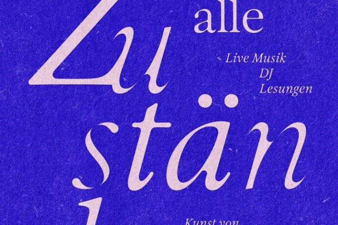 Flyer Ausstellung "Triff mich wie ich alle Zustände hab"